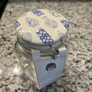 Sara Fitz Blue and White Food Storage Jar